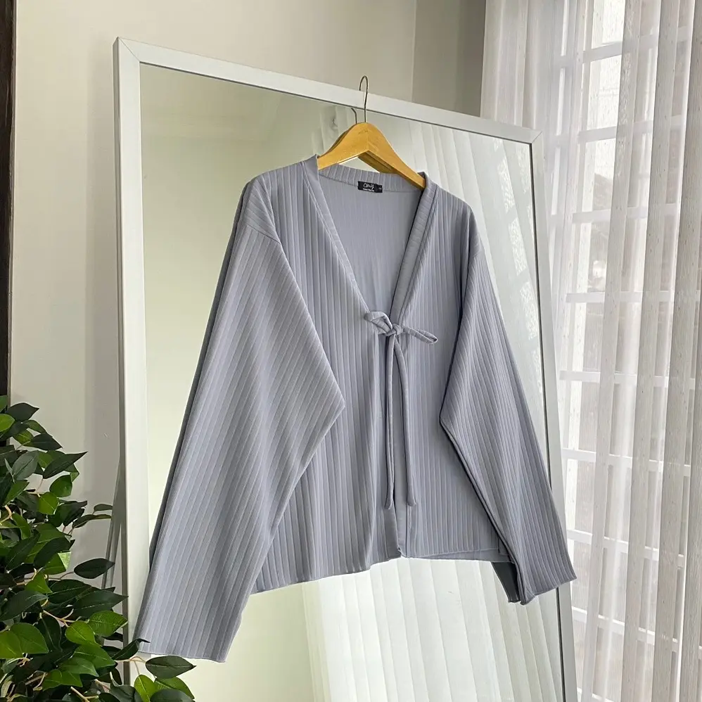 Sadhira Crop Cardigan Jumbo-Outer Bigsize-by Omah Muslim