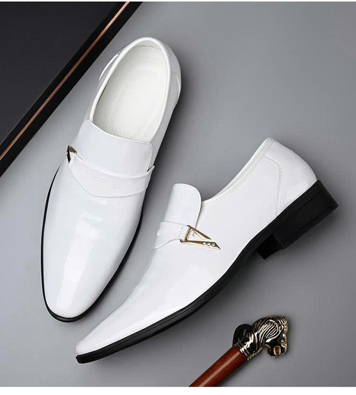 Giày Da Nam Da Bóng Công Sở. Đế cao su khâu chắc chắn Tặng Lót Quế