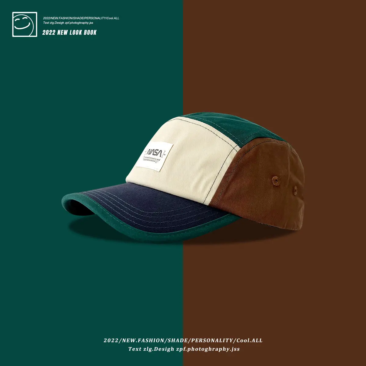 Niche Retro màu tương phản Patch Mũ lưỡi trai mềm mại của phụ nữ mùa xuân và mùa hè Phong cách Hàn Quốc Cặp đôi Hip Hop Mũ bóng chày đa năng Thời trang Hat