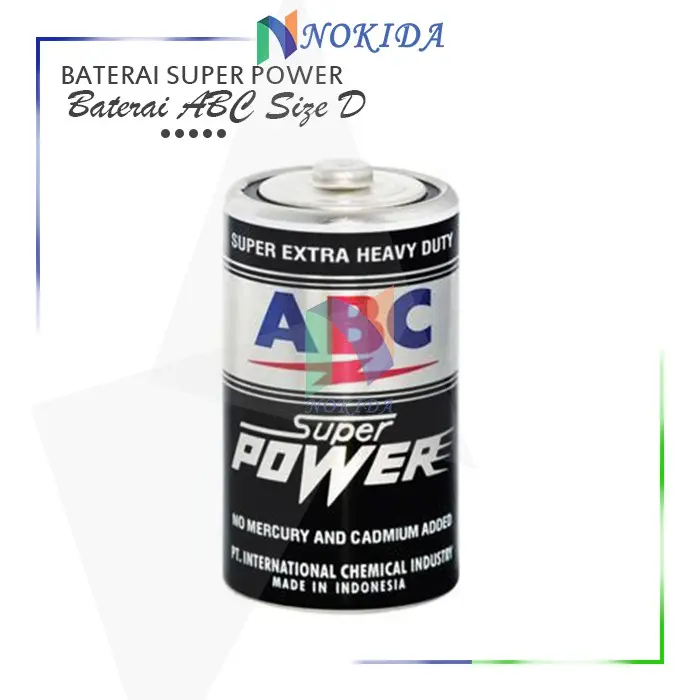 Nokida Baterai Besar ABC Super Power Tipe Ukuran D / Battery Type D R20P 1.5V 1