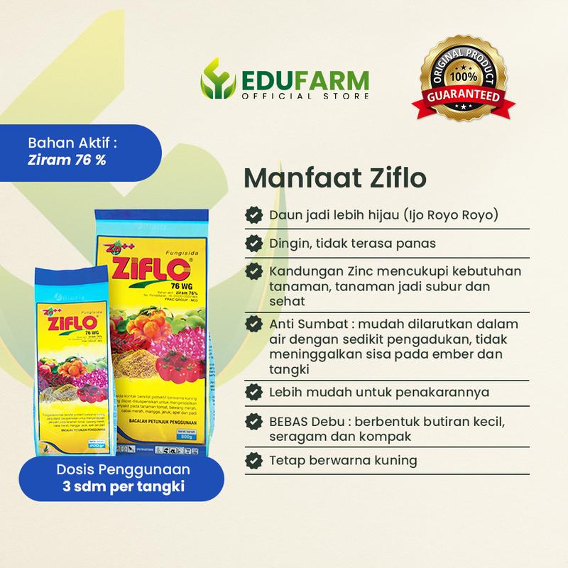 ZIFLO 76 WG - Fungisida Ziram Plus Zink ++ Pengendali Penyakit Tanaman 1