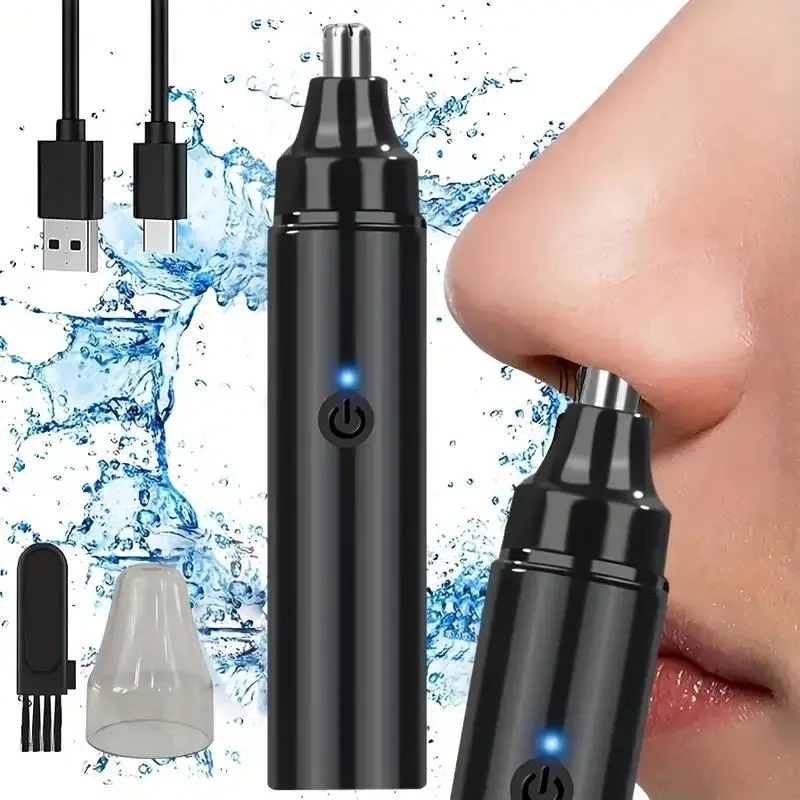 1 Set Electric Nose Hair Trimmer, USB Charging Painless Nose Hair Shaver, Personal Care Accessories For Men & Women, Christmas & Winter & New Year Gift