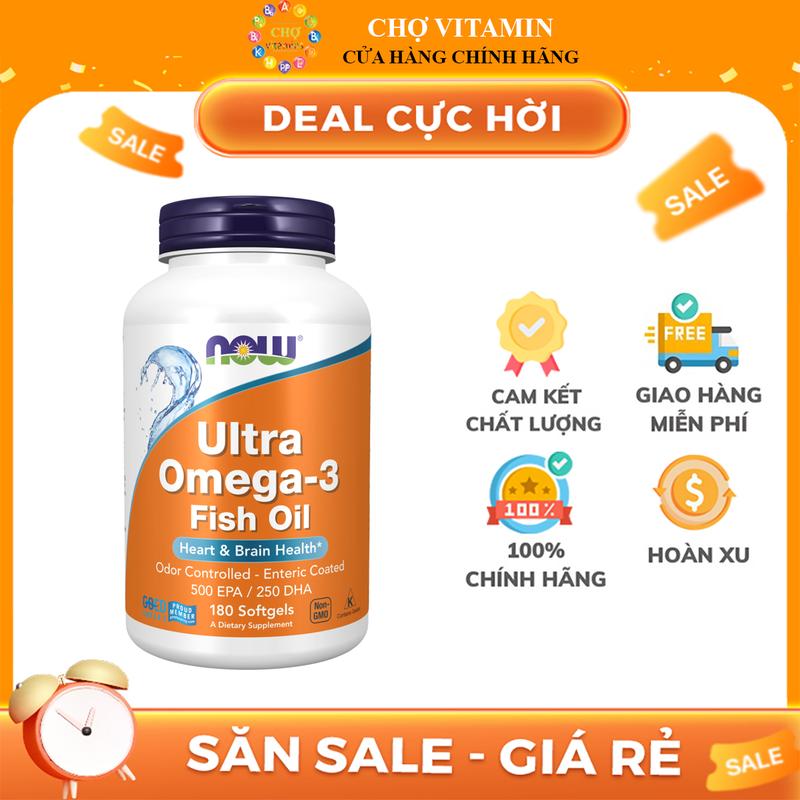 Viên Dầu Cá Now Ultra Omega 3 Bổ Sung Vitamin Và Khoáng Chất - Chính Hãng Mỹ