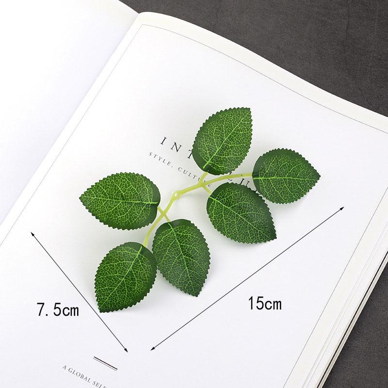 Product Introduction of [pml]10/30/50pcs Rose Leaves Artificial Greenery Fake Rose Flower Leaves DIY Craft Decor Decorative 19