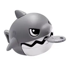 Pull Back Sharks Cartoon Pull String Bites Sharks Keychain Moving Shark Eating Small Fish Toy Stress relief toys