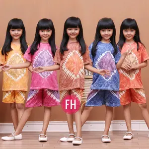 SETELAN KAOS ANAK MOTIF ABSTRAK KETUPAT