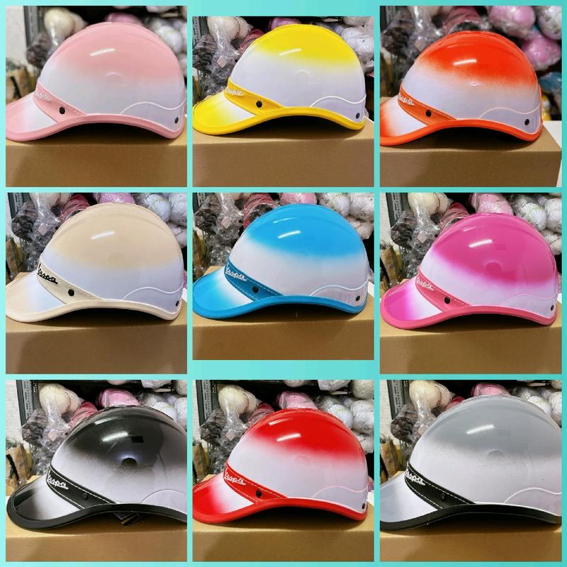 Nón bảo hiểm lưỡi trai vepa nữ loang màu cao cấp ( có khoét sau ) 0