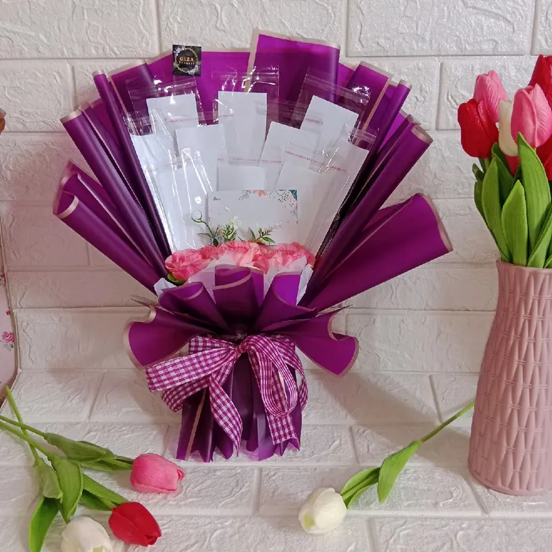 Ready Money Bouquet / Buket Uang warna Ungu tua Gift 2