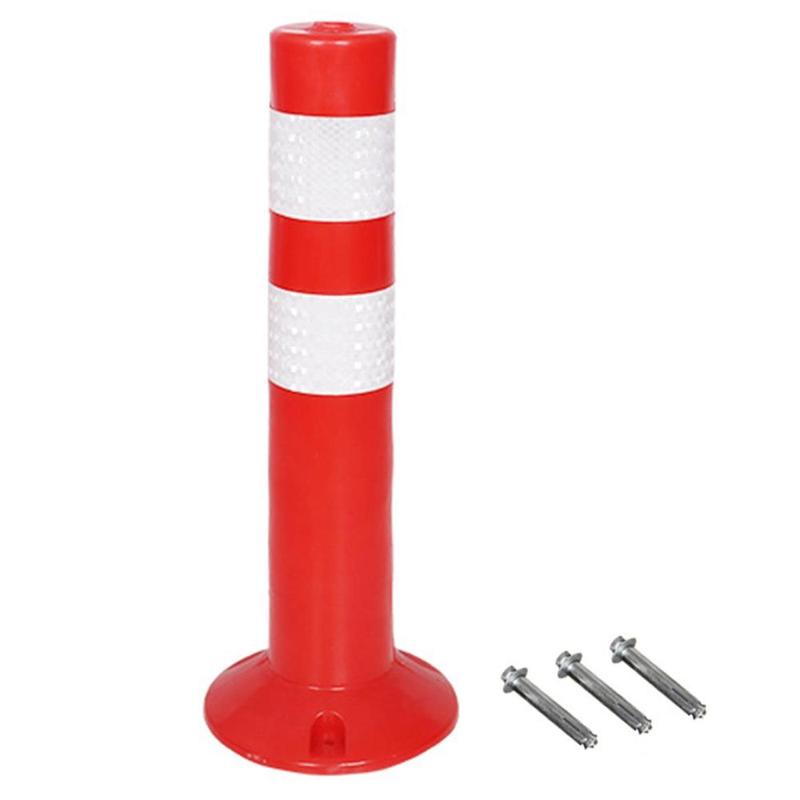 Reflective Pipe Warning Post Parking Barrier Pole Safe Bollard Post for Industrial Storefront Sidewalks Traffic Area Hotels 5