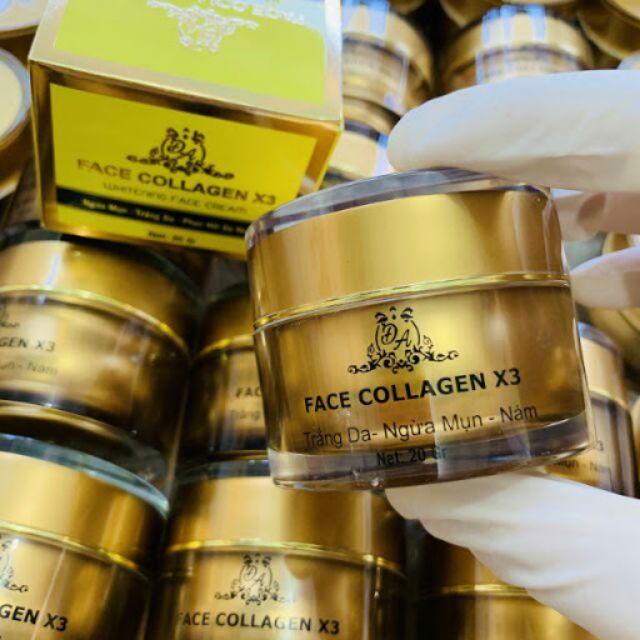 Combo Kem dưỡng trắng da Face Collagen X3 và Serum Collagen X3 mỹ phẩm Đông Anh 3