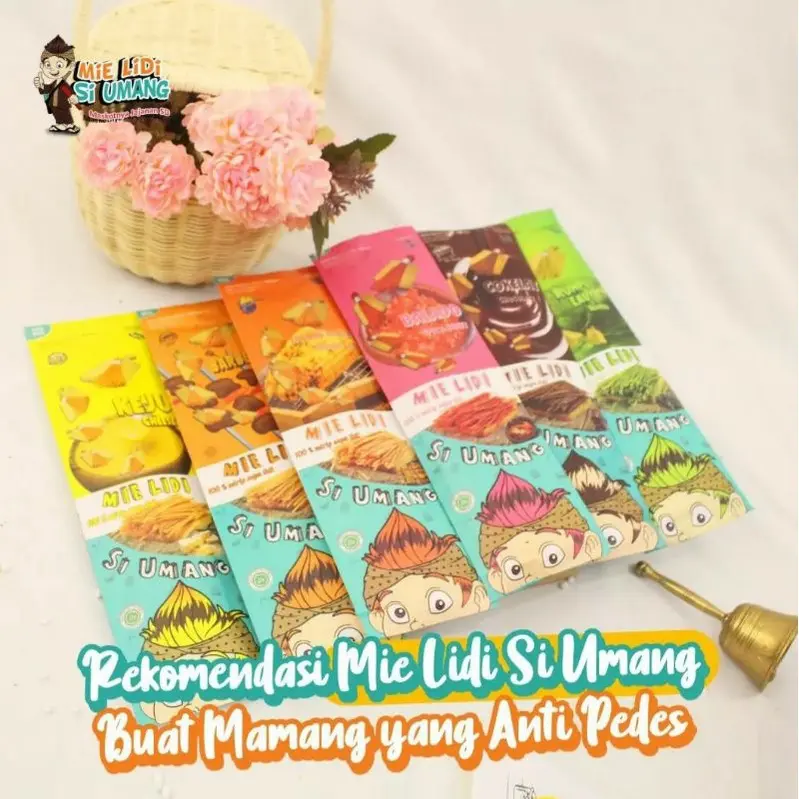 Sapu lidi si umang 130gr panjang 30cm kemasan kertas lidi siumang mie lidi Biting Uwa Snack Karakter Lucu Viral Gehel 4