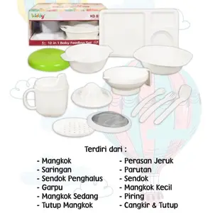 Kiddy Food Maker 12in1 Alat mpasi bayi saringan parutan grinder mangkok sendok bayi