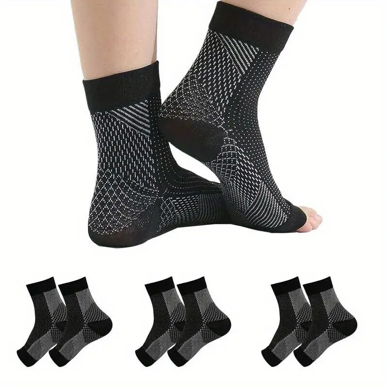 4 Pairs Socks Ankle Brace And Tendonitis Compression Sock Running Pressure Socks 2