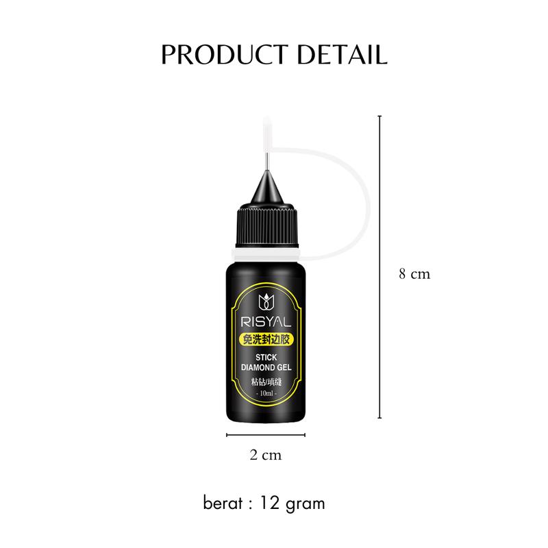 STUCK DRILL GLUE NAIL PEN 10ml / PEN LEM KUKU RHINESTONES NAIL STUCK DRILL GLUE NAIL CHARM PIPET LEM NAIL ART RESIN Aksesoris Polish 4