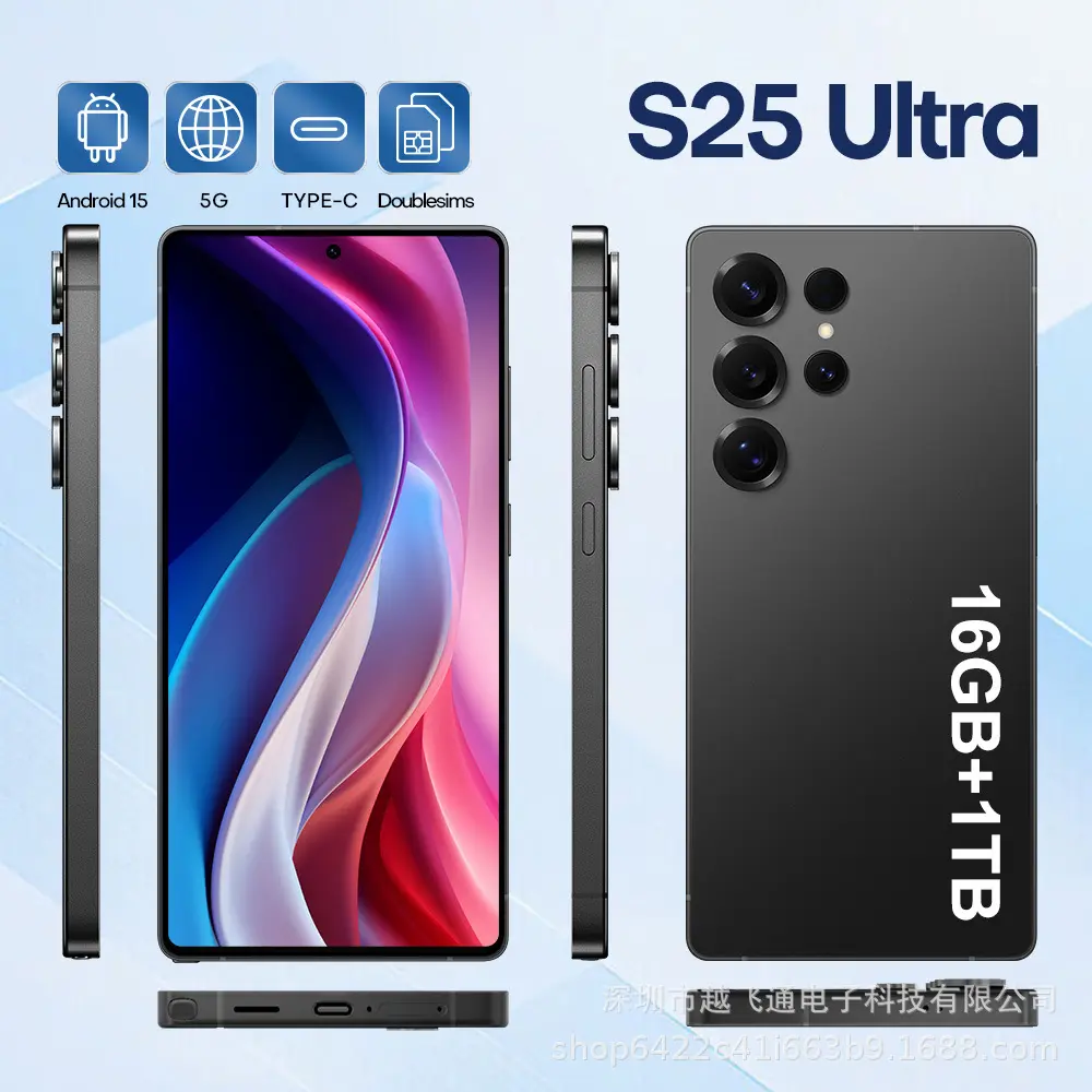 (Discount Ending Soon) 2025 New Model 2025TK Hot-Selling S25 Ultra Android 7.3 Large Screen Smartphone 16+1T Mobile Phone