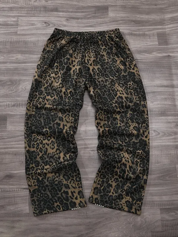Men's Camo Print Straight Leg Sweatpants, Street Fashion Casual Regular Fit Camo Print Baggy Trousers for Daily Wear, Men's Bottoms for Summer 7