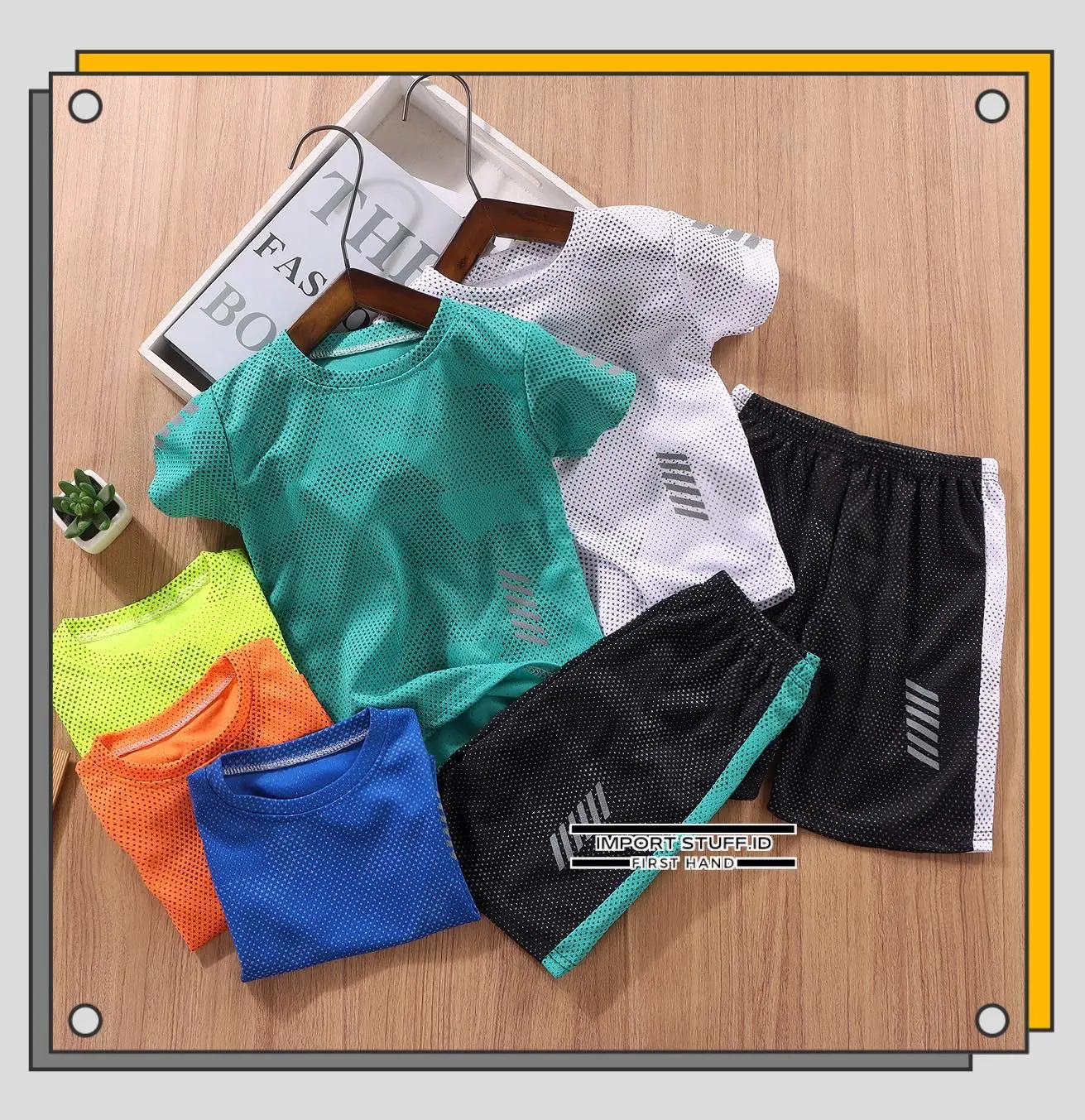 SETELAN BAJU IMPORT ANAK / PREMIUM JERSEY / SETELAN BAJU BOLA ANAK LAKI LAKI / SET BAJU BOLA ANAK / KAOS IMPORT ANAK Cepat Kering Berpori Nyaman Uniseks Cowok Cewek Set