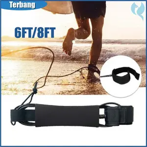 6ft/8ft Surf Leash Surfboard Leg Rope Surfboard Leash Surfing Tali Pengaman Selancar Untuk Papan Selancar