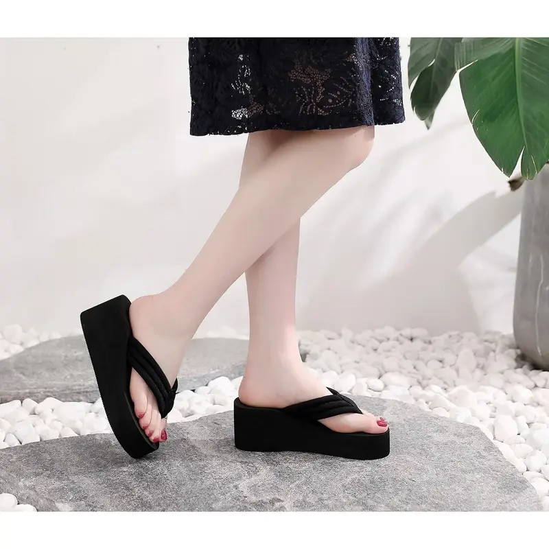 Dép xỏ ngón kẹp ngón phong cách Bohemian mùa hè cho nữ Dép đế xuồng chống trượt Giày đi biển Dép đi biển thời trang Dép nữ thường ngày 2