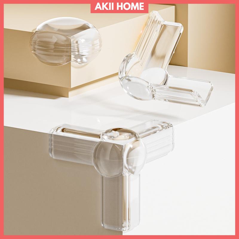 Set 4 miếng Silicon PVC bọc góc bàn, trong suốt, chống va chạm góc bàn, an toàn…