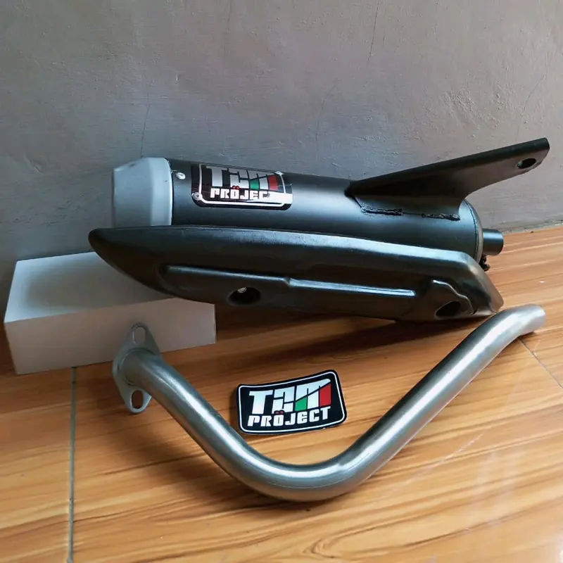 Knalpot TZM Projects Fullsystem Bas Adem Pnp Beat Scoopy Genio Spacy Motor Motorcycle Tameng 2