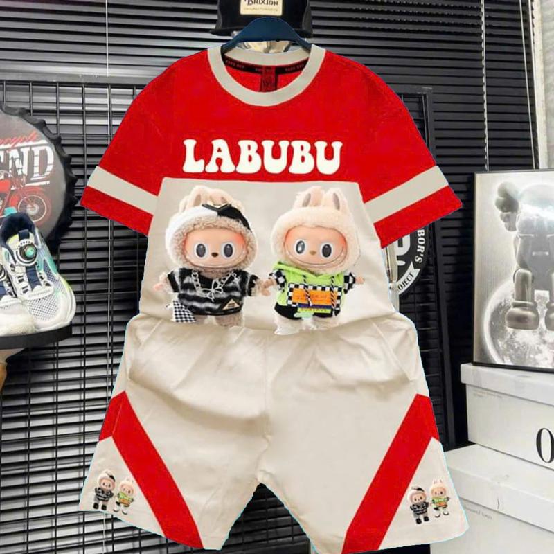 (Không Túi) Bộ Đồ LABUBU in 5D thể thao dành cho bé trai, chất thun lạnh Siêu thoải mái đi học, đi chơi, đi du lịch