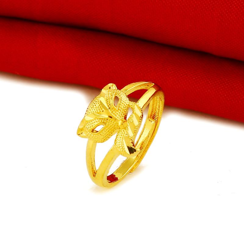 Gold-Plated Ring for Women Brass Vacuum Plated Fox Ring Euro Coin Rose Gold Ring Jewelry 1