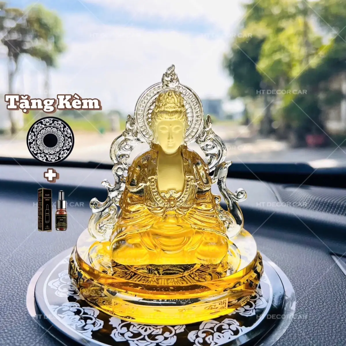 Tượng Phật Bà Quan Thế Âm Bồ Tát 2 mặt bằng đá lưu ly cao cấp mang lại nguồn năng lượng bình an,may mắn Decor