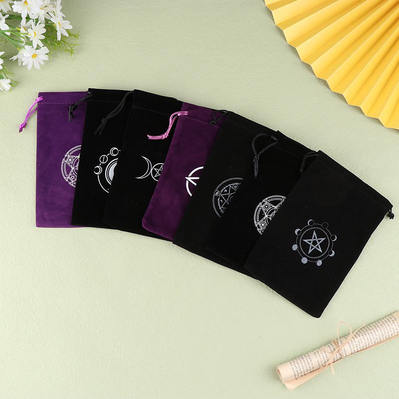 Product Introduction of [MMG]1Pc Velvet Tarots Oracle Cards Storage Bag Runes Constellation Witch Divination Accessories Jewelry  Bag Drawstring Pouch 16