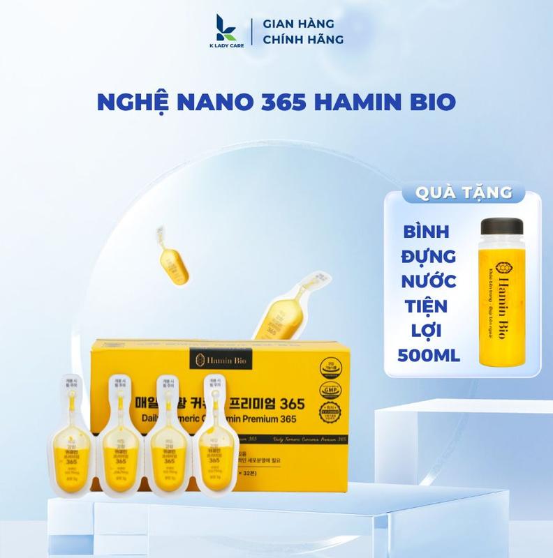 Tinh chất Nghệ Nano Curcumin Hamin Bio 365 Premium hộp 32 tép Hàn Quốc