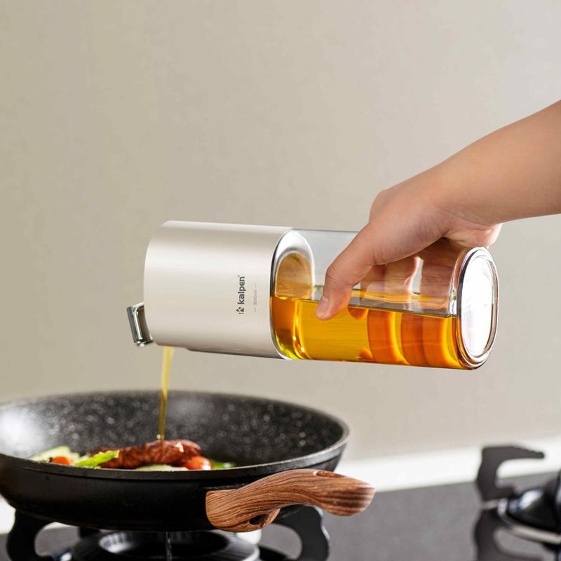 Bình đựng và rót dầu ăn, nước gia vị thủy tinh Kalpen SB1 dung tích 500ml 2