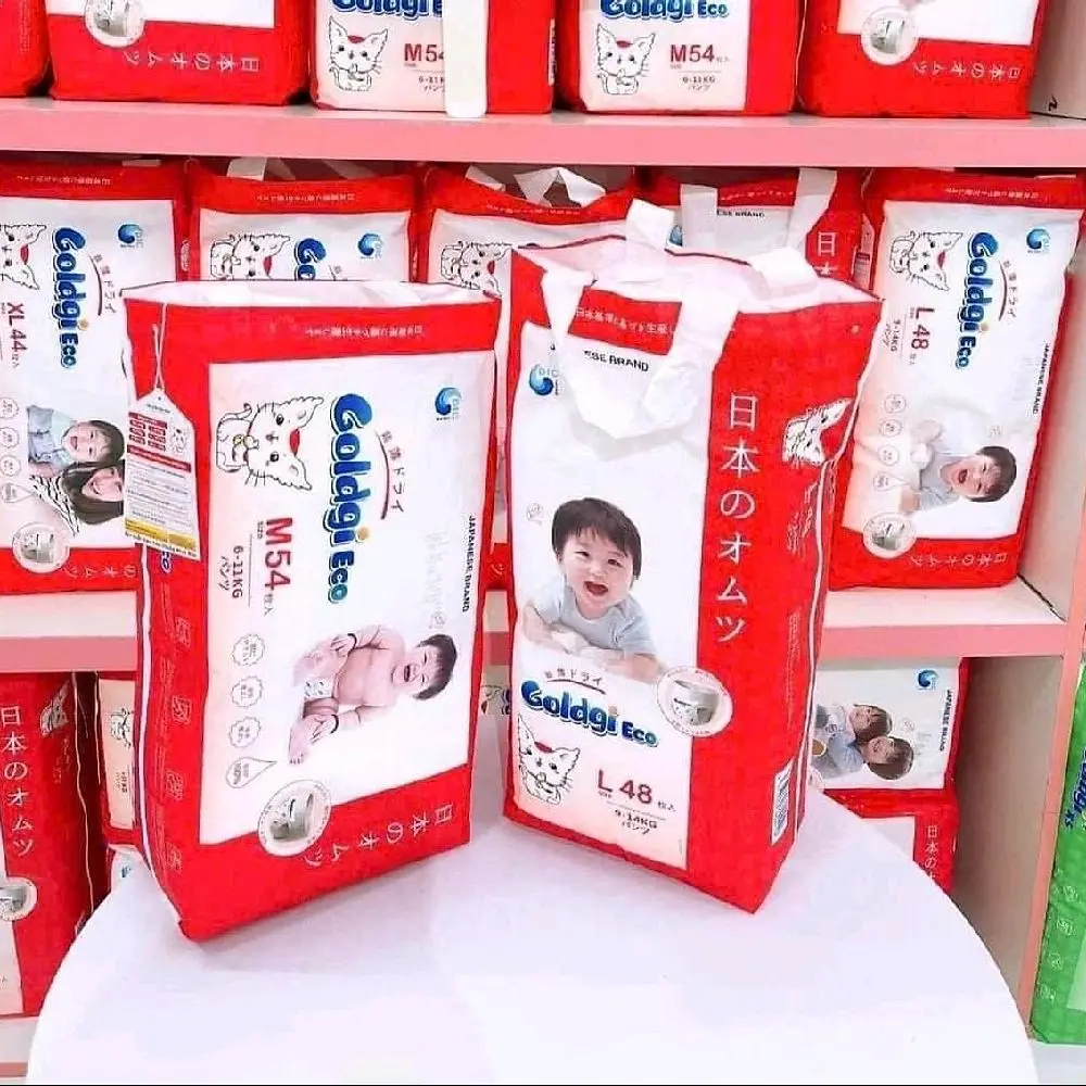 [Combo 2 bịch] Bỉm Goldgi Eco - Chất liệu an toàn và thân thiện, thấm hút vượt trội