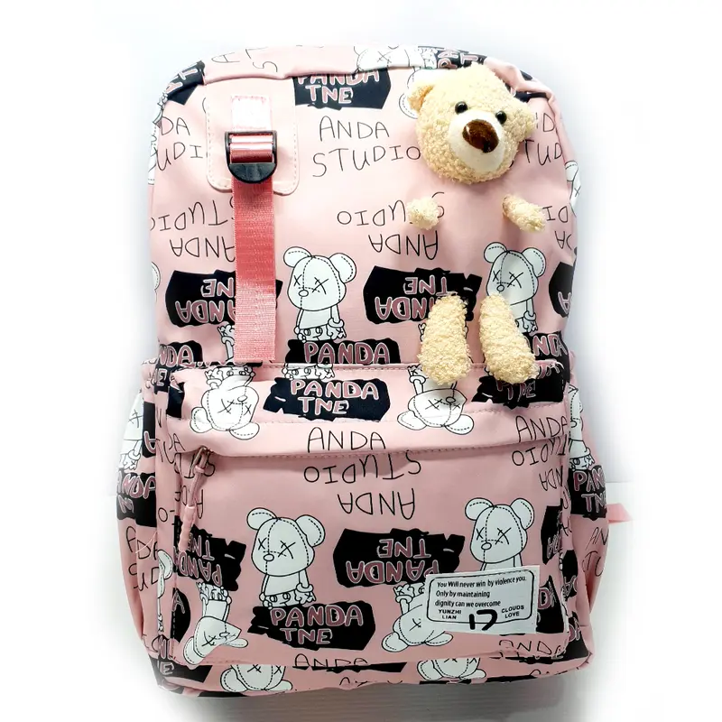Tas Ransel Sekolah CLOUDS LOVE Muat Laptop Backpack Anti Air Boneka - 3635 4
