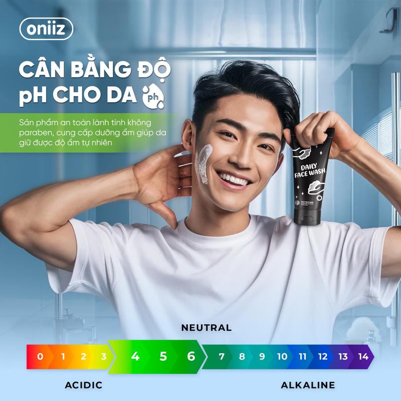 Product Introduction of Oniiz Boy | Sữa rửa mặt Daily Face Wash than gỗ sồi, bùn khoáng Oniiz làm sạch bụi bẩn, dầu thừa ngừa mụn cho da 100ml 16