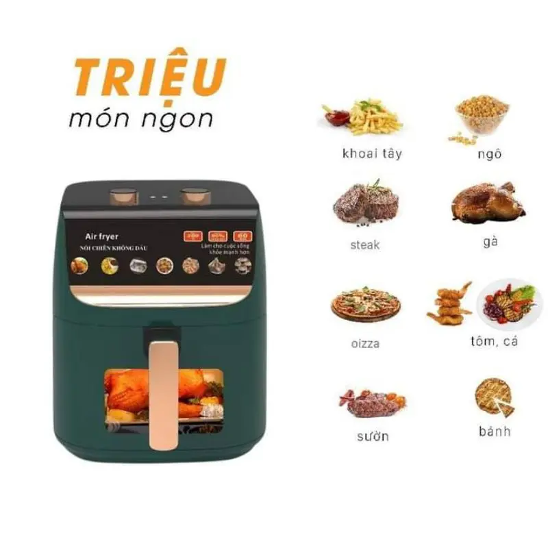 [Giảm giá cho khách hàng mới] Nồi chiên không dầu Camel dung tích 13L công suất cao 1700W nhiệt đối lưu chính hãng nội địa Trung