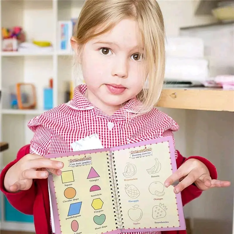 Buku belajar menulis anak tk dan paud / latihan menghitung menggambar tulis dan huruf Edukasi Anak buku sank magic practice book 1 set isi 4 buku + pulpen. edukasi angka matematika seni gambar alphabet 7
