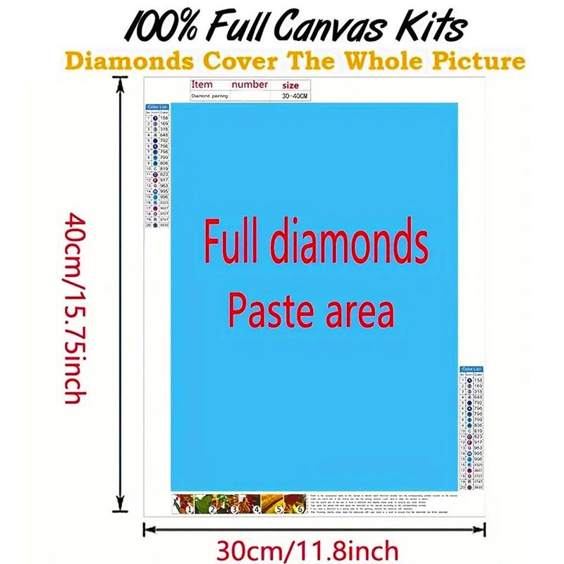 Landscape Pattern DIY Diamond Arts Colorful Painting Kit without Frame, 4 Counts/set DIY Decorative Art Picture for Beginner, Wall Art Decor for Home Living Room Bedroom, Handicraft 1