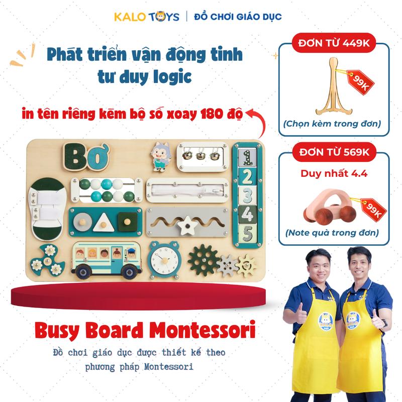 [HỎA TỐC] Bảng bận rộn  NÂNG CẤP, Đồ Chơi Montessori cho bé 0-3 tuổi hỗ trợ phát triển trí tuệ BB51 - Kalotoys