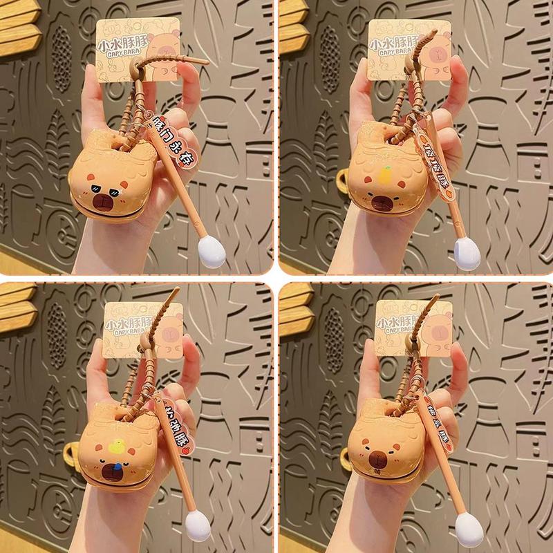 Capybara Wooden Fish Knocking Decompression Artifact Desktop Ornaments Decorative Capybara Toy Pendant Buddhist Doll Stationery 8