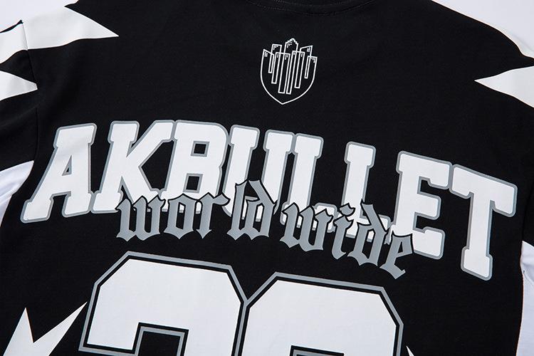 Product Introduction of AKanbullet Summer New Pure Cotton Short Sleeve T-Shirt American Style Jersey Trend Brand High-Quality Heavyweight Printed T-Shirt 26