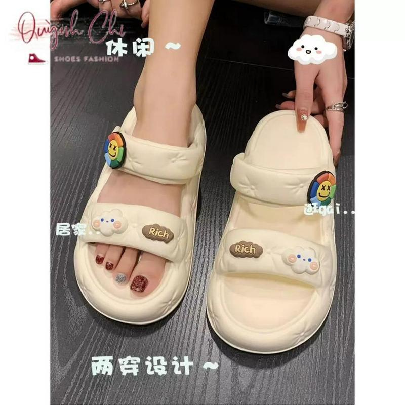 (Loại 1) Dép Sandal Đế Bằng Cao 4 Cm , Dép Quai Hậu Nữ Đế Cao Chất Liệu EVA Siêu Nhẹ XiXiTiao TB533 DéP Shoes GiàY Nhung 7