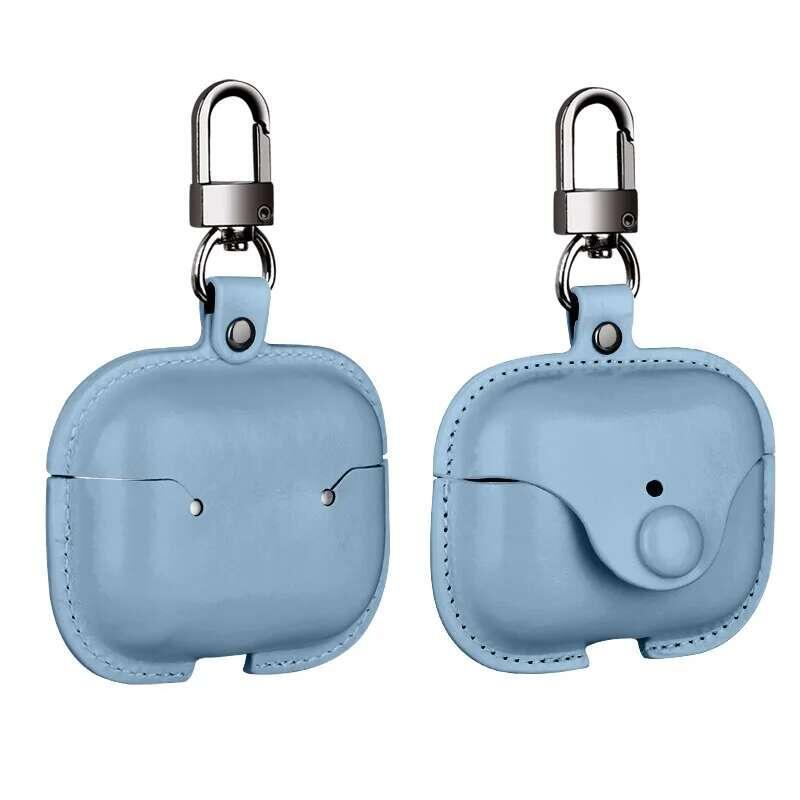 Product Introduction of PU Leather Bluetooth Earphone Case Protective Cover for  1 2 3 Cases Charging Box with Hooks 33