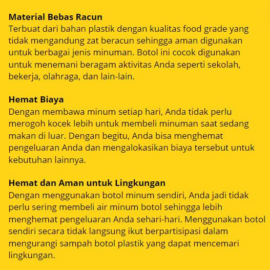 Botol Minum Plastik Detox Infused Water Bottle BPA Free 1L LAMHANDA Minuman Kitchenware 5