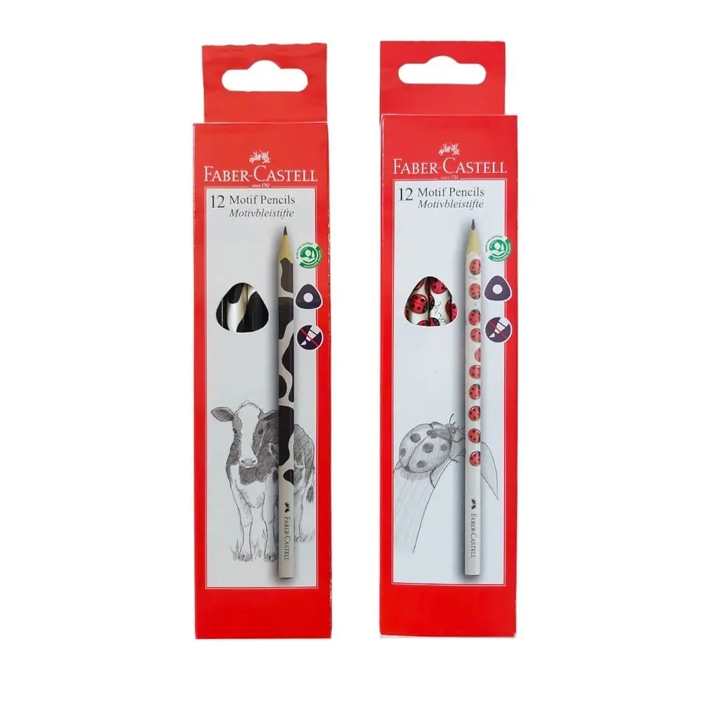 PESIL MOTIF 2B FABER CASTELL / PENSIL 2B FABER CASTELL / PENSIL MOTIF ANIMAL / PENSIL TRIANGULAR