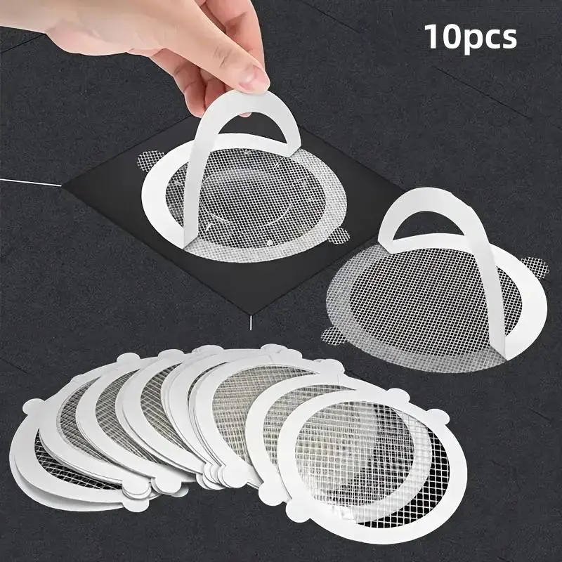 Shower Drain Cover, 10pcs/set Anti-clogging Hair Filter Sticker, Bathroom Accessories, Bathroom Supplies for Home Use, Home Supplies,  Bathroom Accessories 0