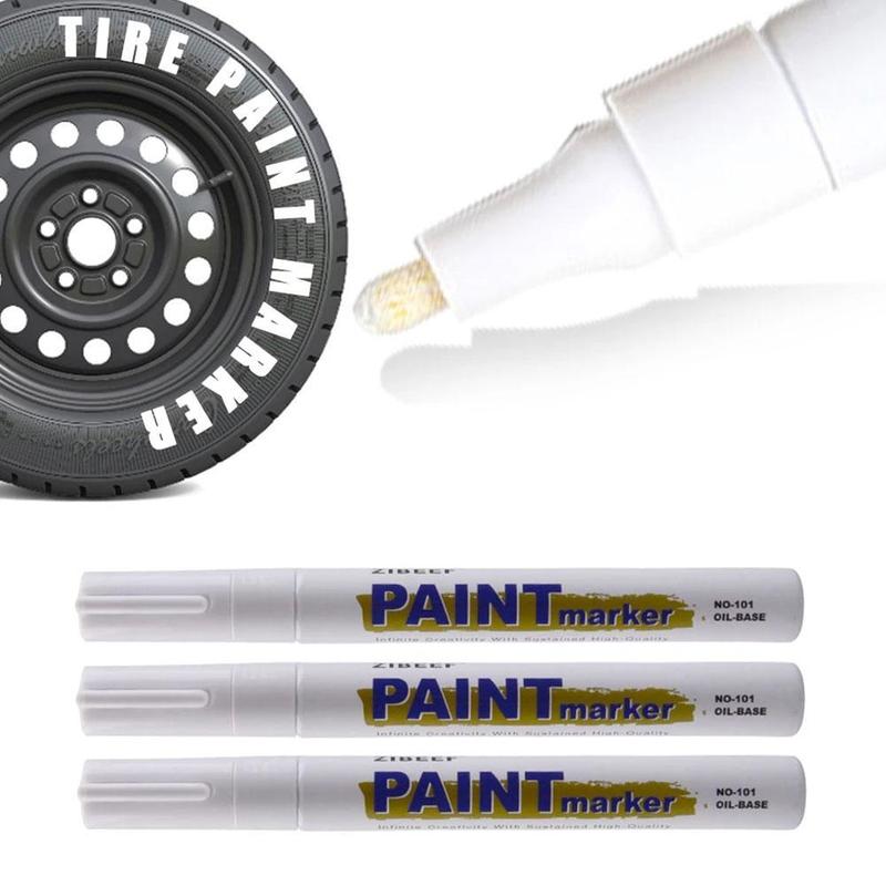 Product Introduction of 3pcs White Paint Pen Paint Markers Waterproof Car Tyre Quick Dry Pen Set Paint M9I3 26