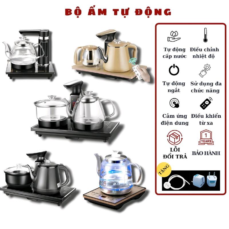 Bộ ấm pha trà bình đun siêu tốc - tự động cấp nước tự động đun sôi tự động ngắt cảm ứng đa dụng Inox 304 & Nhựa PPE chống bỏng và han rỉ LỖI 1 ĐỔI 1 - BẢO HÀNH 1 NĂM ấm siêu