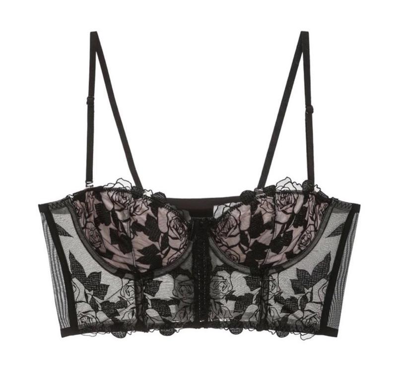  ÁO Bra Nữ Women CORSET HOA Ren  có gọng và mút nâng nhẹ dễ phối đồ giúp định hình V1 Tua Rua 