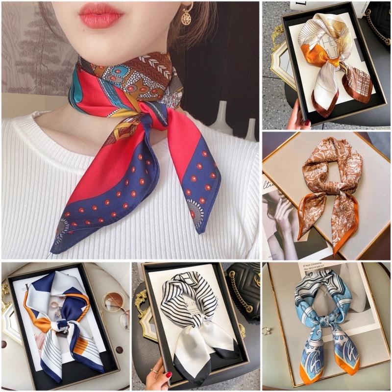 Khăn Lụa Vuông 70*70cm Khăn Turban Khăn Bandana Đa Năng