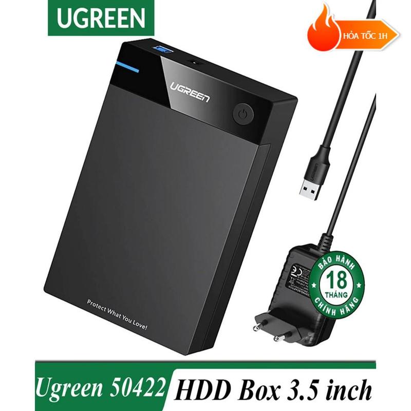 Hộp đựng ổ cứng 3.5/2.5 inch Ugreen 50422 SATA USB 3.0 Hỗ Trợ HDD 16TB US222